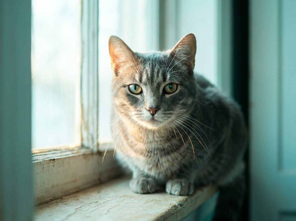 Porträt einer Katze im Licht